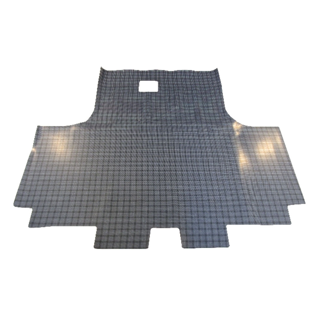 Trunk Floor Mat Cover for 1969 Plymouth Fury III Sedan, Hardtop in Gray Herringbone Rubber - Front Area Protection.