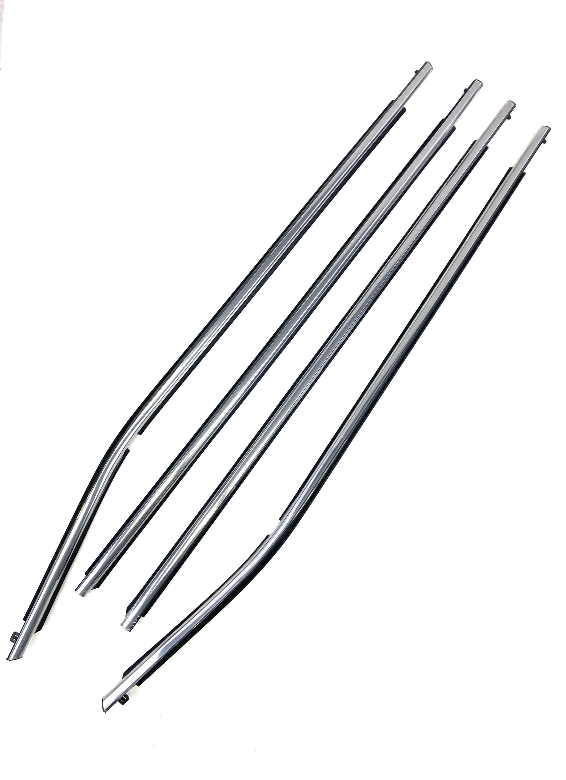 Outer Belt Weatherstrip, Front and Rear 4 Pc Kit for 2014-2019 Toyota Corolla