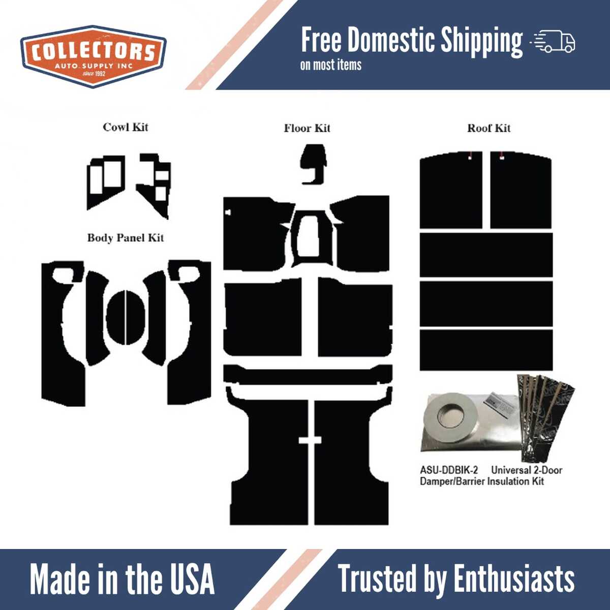 Complete Interior Insulation Kit for 1980-1996 Bronco
