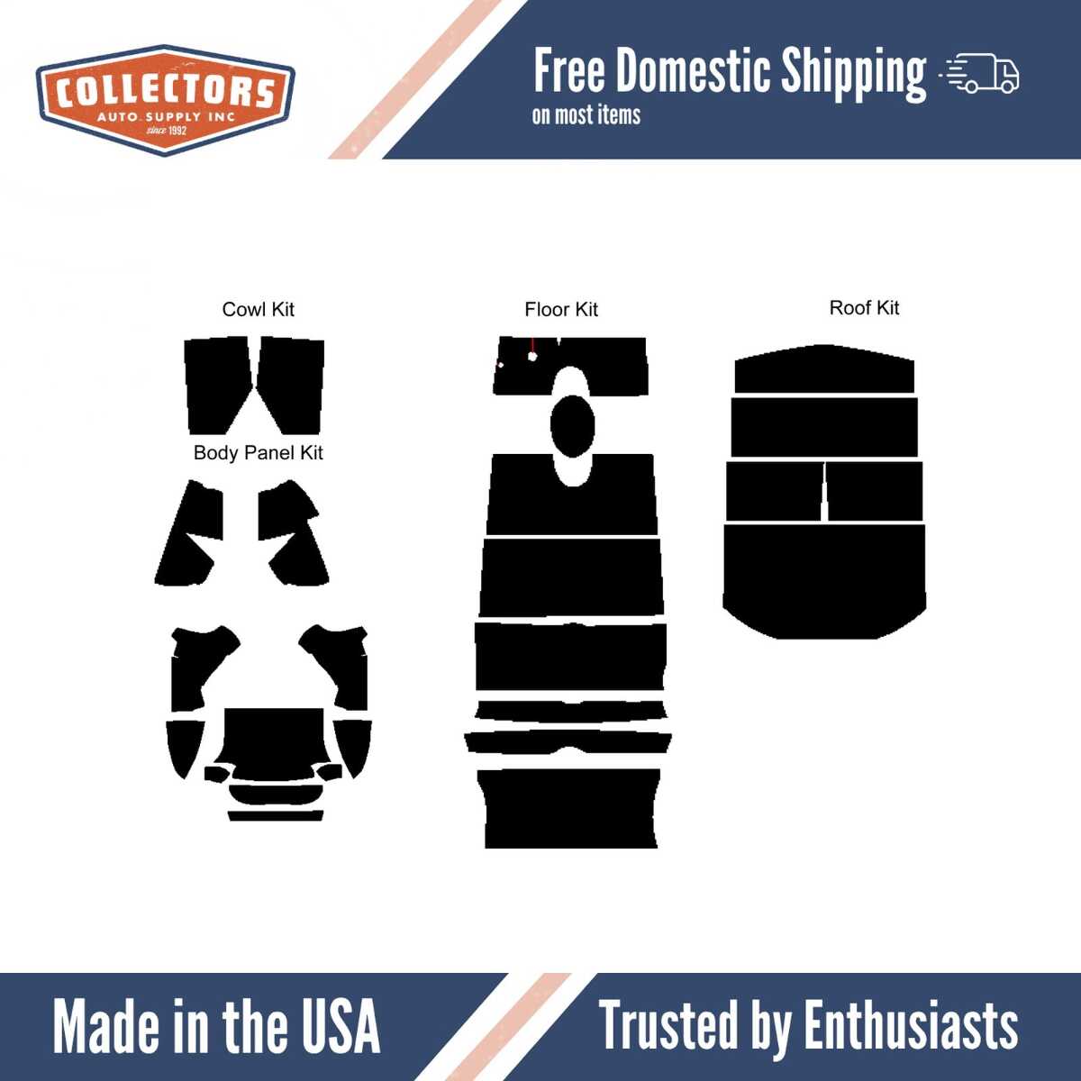 Complete Interior Insulation Kit for 1937-1939 Chevrolet 4 Door Sedan