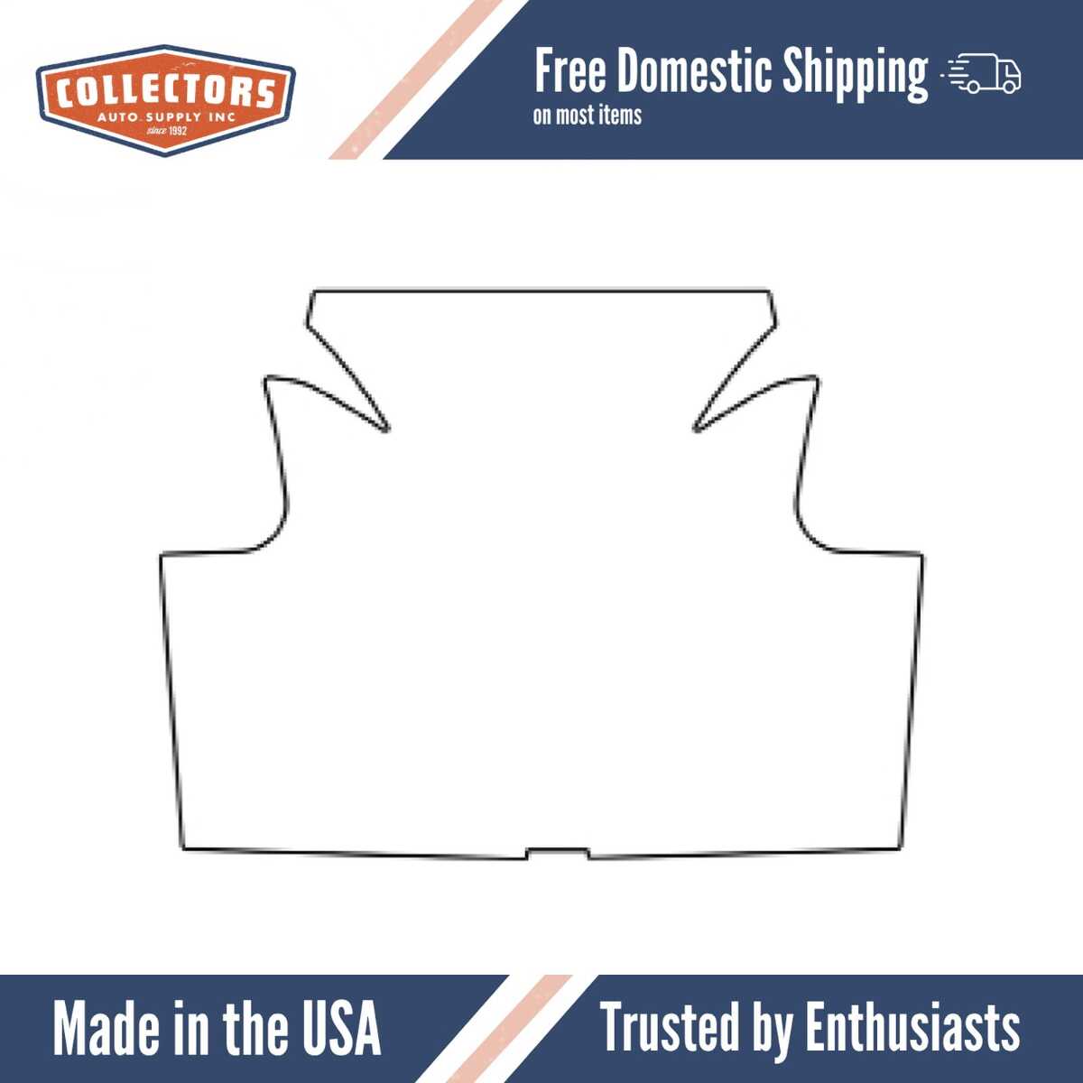 Trunk Floor Mat Cover for 1967 AMC Ambassador Convertible, High-Definition Rubber Smooth, Made in the USA.