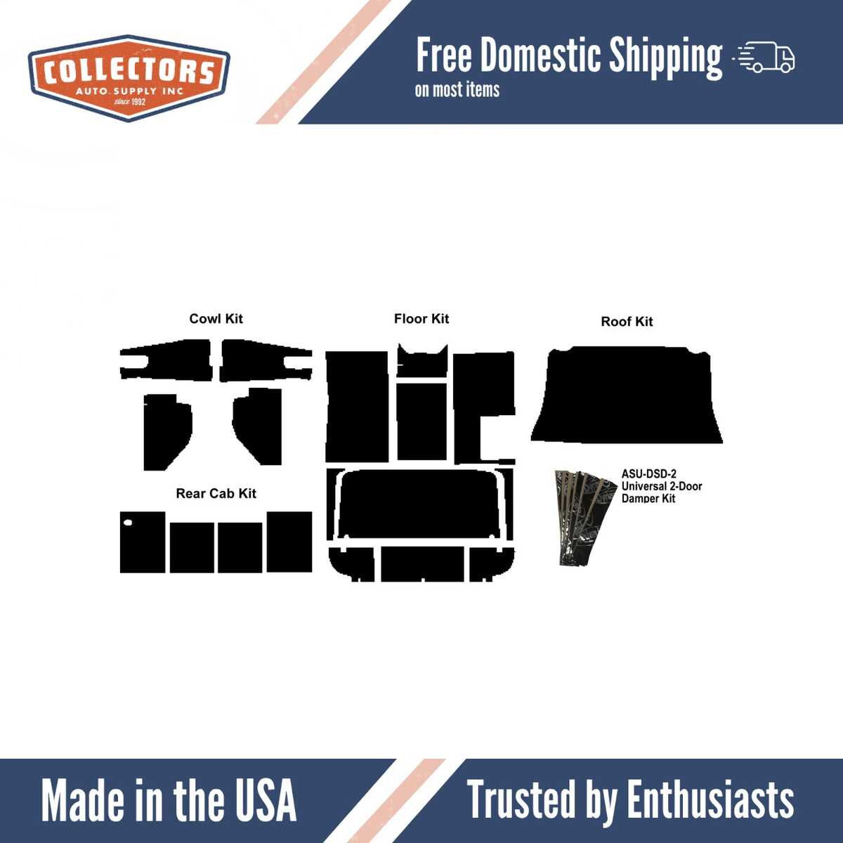 Complete Interior Insulation Kit for 1954-1955 Chevrolet Truck