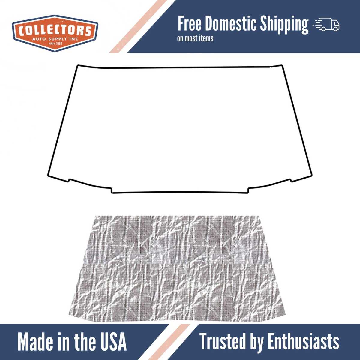 Premium Hood Insulation Pad Heat Shield for Chevrolet Truck 1955-57 | Ultimate Sound & Heat Insulation, ABS Material