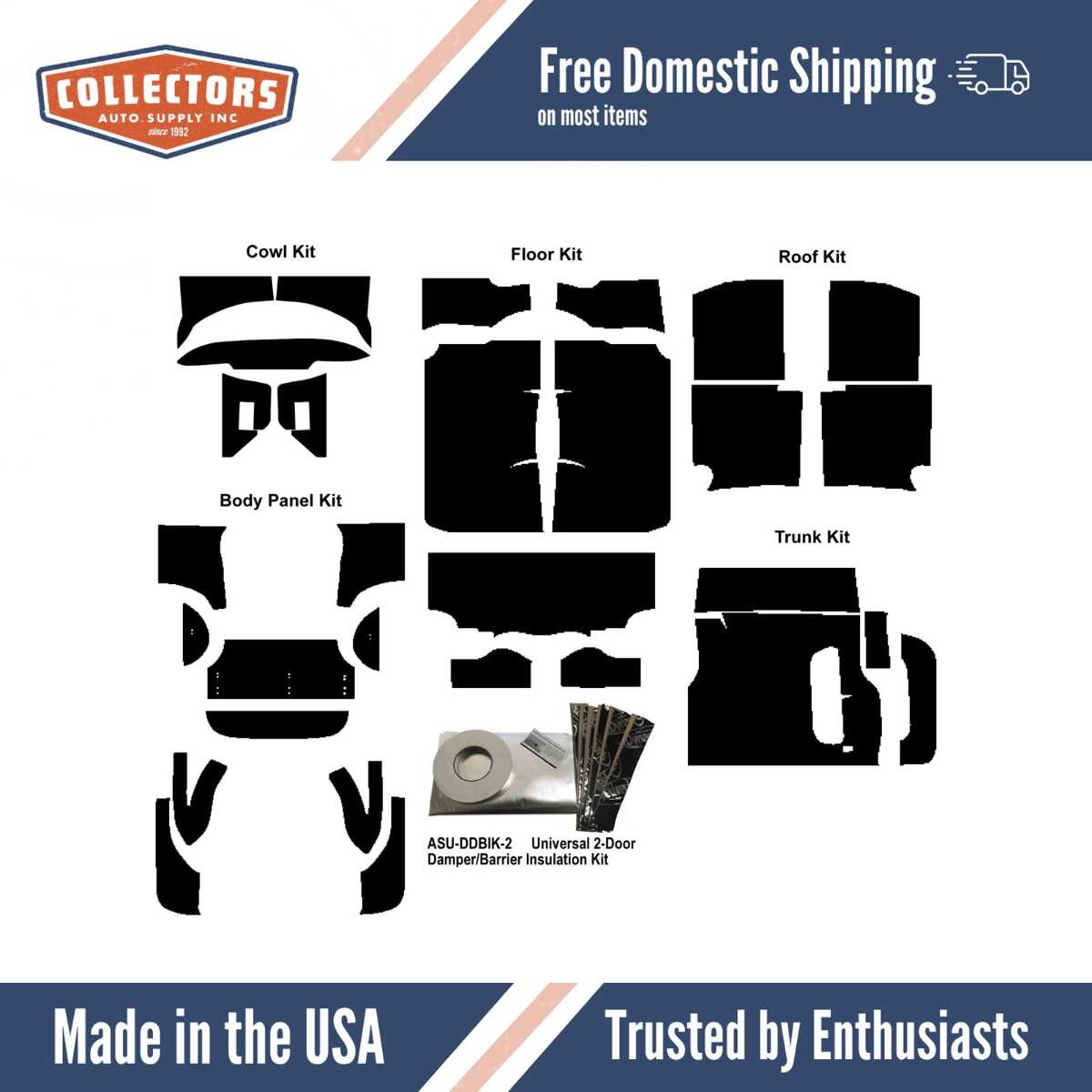 Complete Interior Insulation Kit for 1955 Chevrolet Convertible