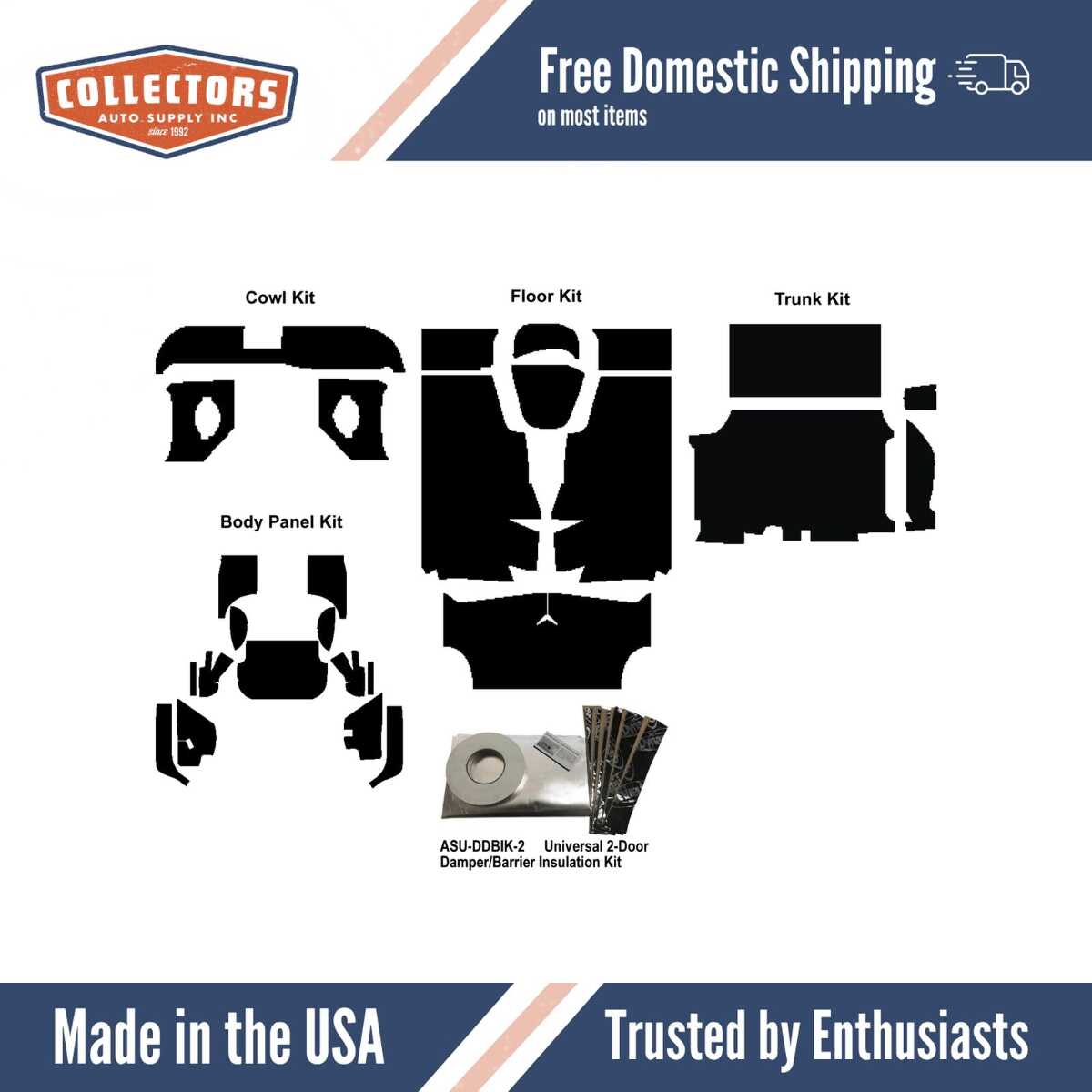 Complete Interior Insulation Kit for 1958 Chevrolet Convertible