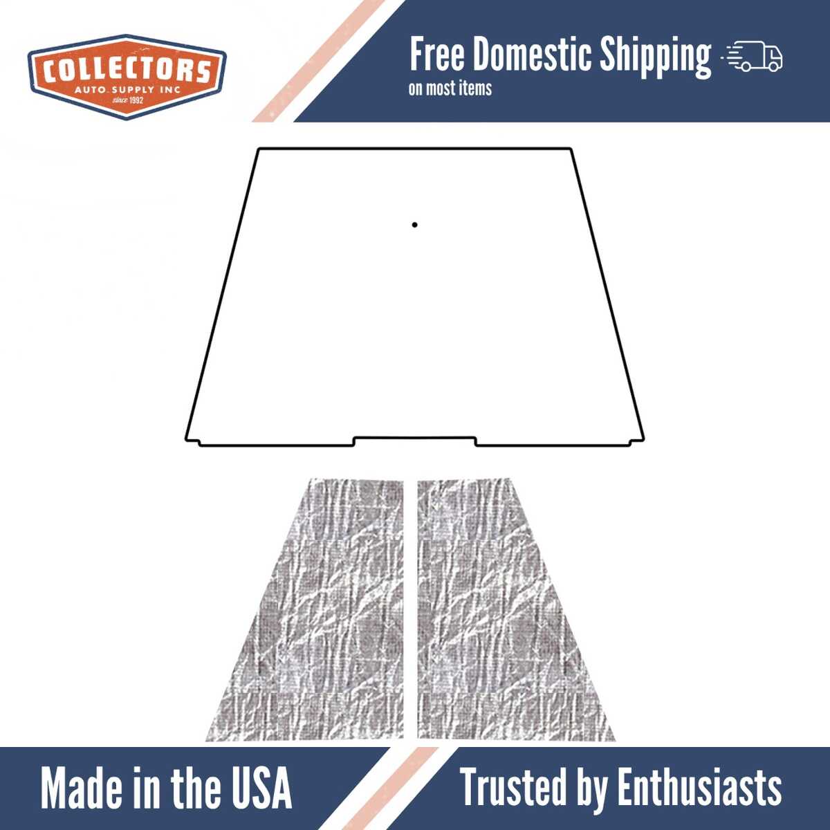 Premium Hood Insulation Pad Heat Shield for Chevrolet 1953-54 | AcoustiShield & ABS Materials | Reduce Engine Noise & Heat