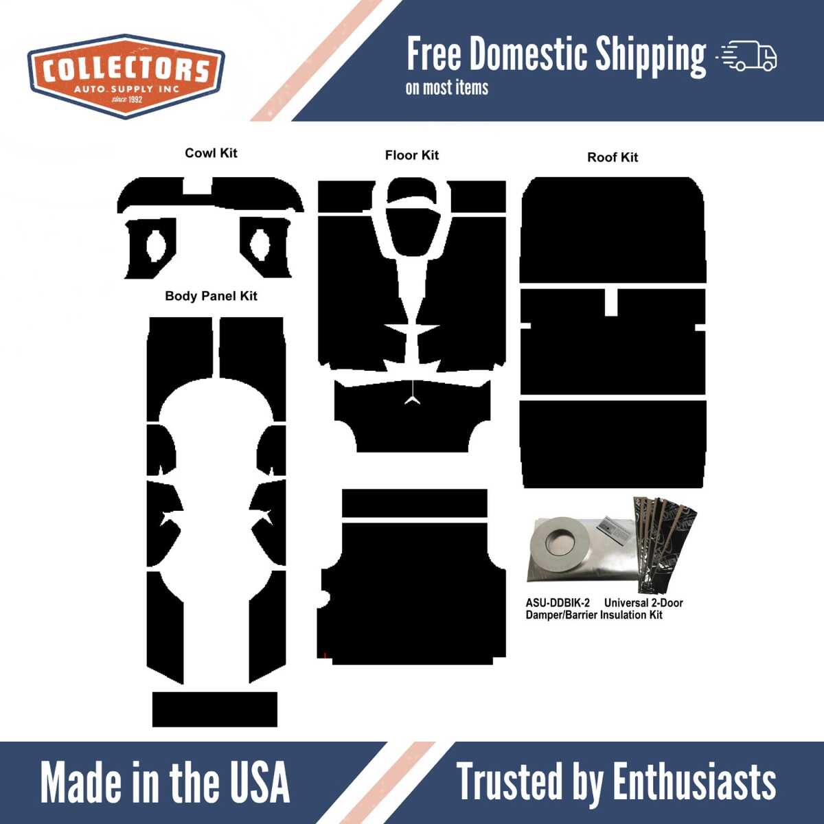 Complete Interior Insulation Kit for 1958 Chevrolet Nomad