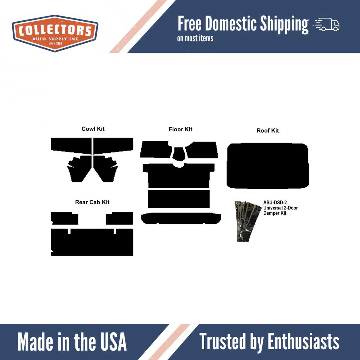 Complete Interior Insulation Kit for 1955-1959 Chevrolet Truck