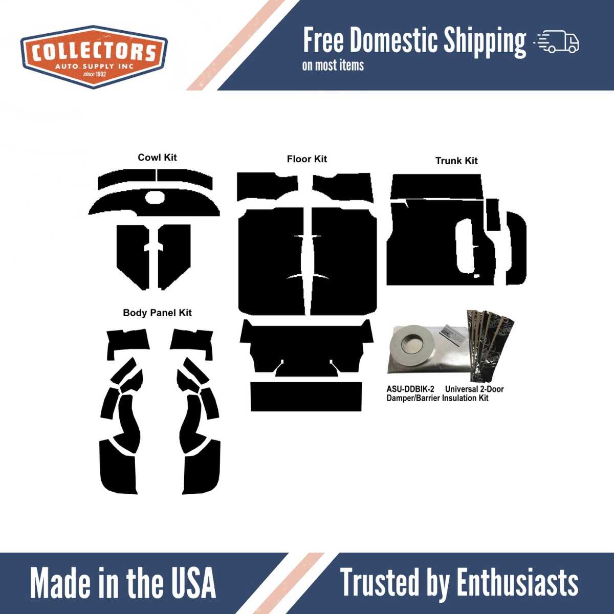 Complete Interior Insulation Kit for 1957 Chevrolet Convertible