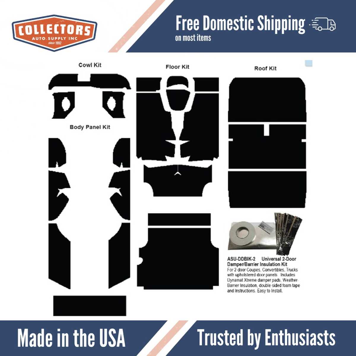 Complete Interior Insulation Kit for 1958 Chevrolet Sedan Delivery