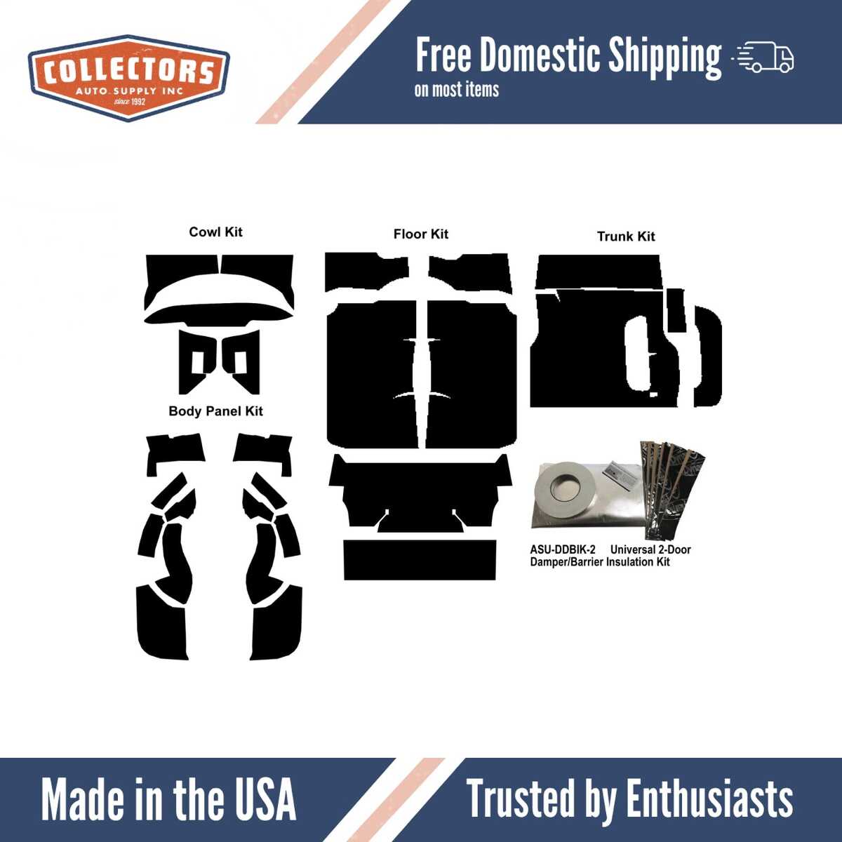 Complete Interior Insulation Kit for 1956 Chevrolet Convertible