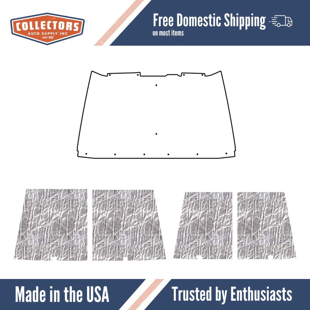 Premium Hood Insulation Pad Heat Shield for Jeep Wrangler YJ 1987-95 - Ultimate Sound & Heat Insulation, Easy Installation