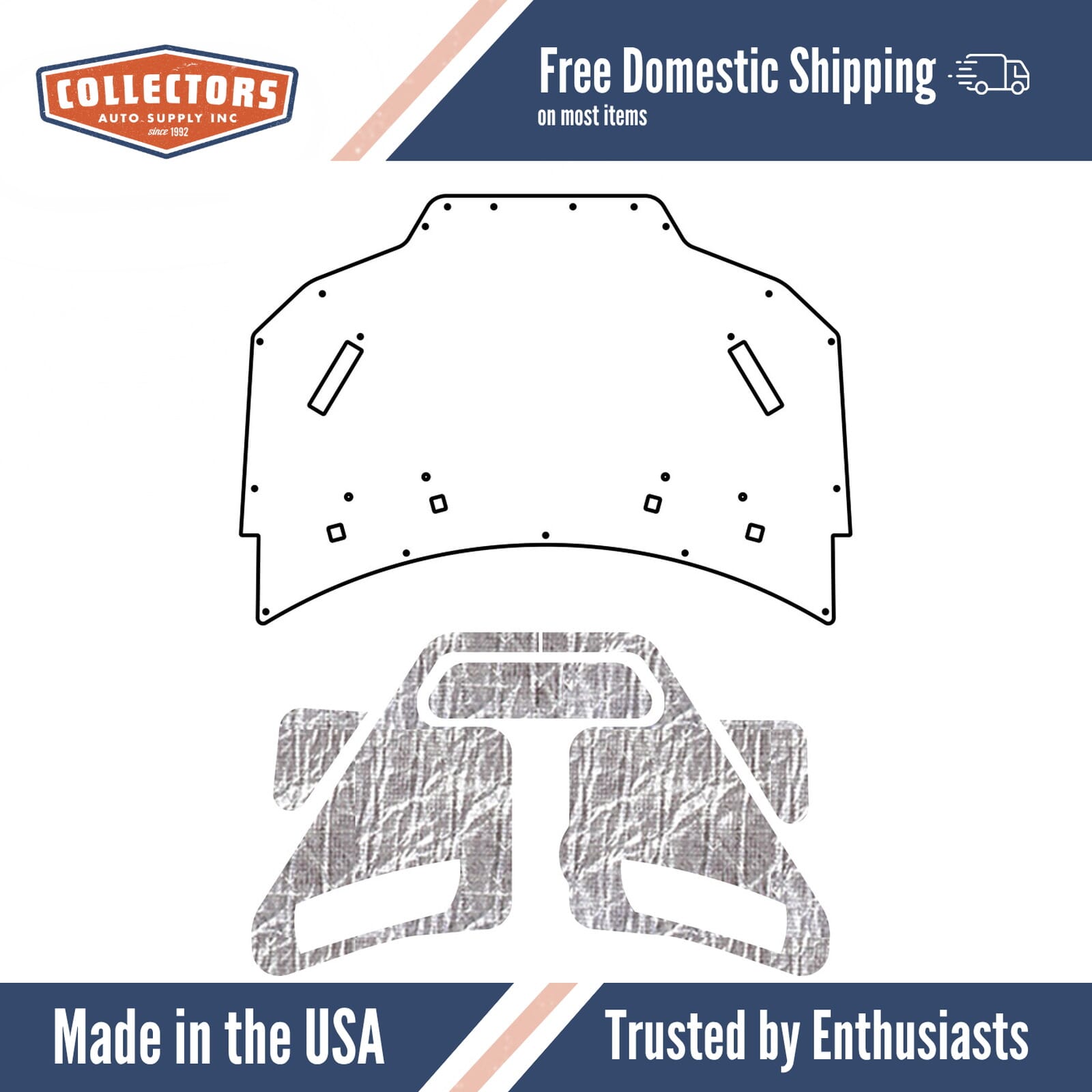 Hood Insulation Pad Heat Shield for Chevrolet Camaro F-Body - Ultimate Sound and Heat Insulation, Premium Quality ABS