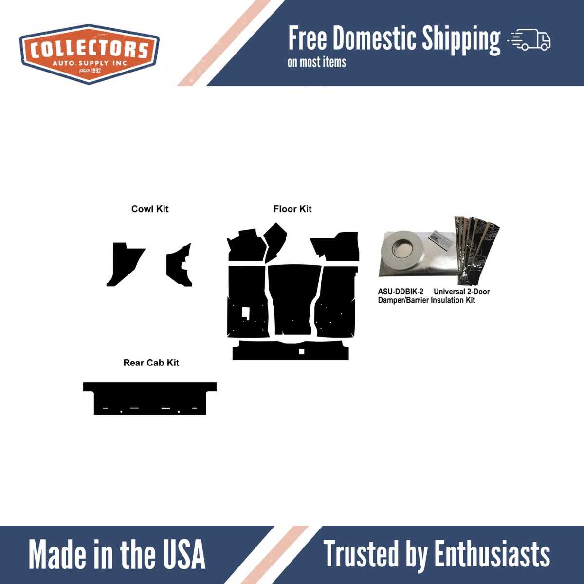 Complete Interior Insulation Kit for 1999-2006 Chevrolet Truck Regular Cab