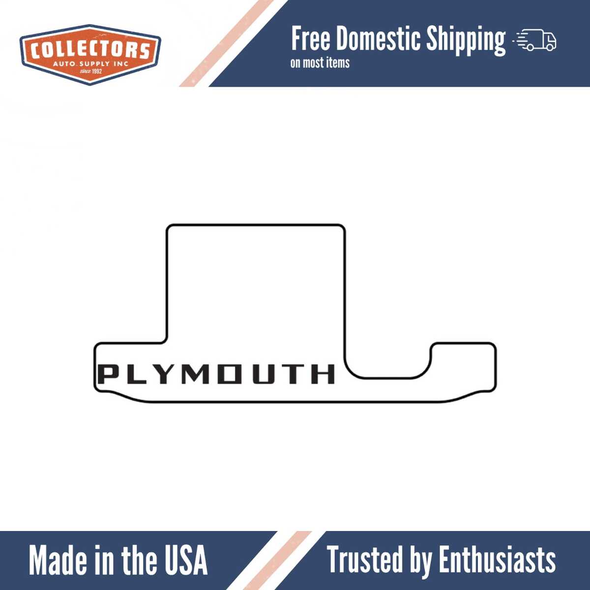 Trunk Floor Mat Cover for 1949-1952 Plymouth Coupe/Sedan, Made of Ultra High Definition Rubber, Protects Car Trunk Floor