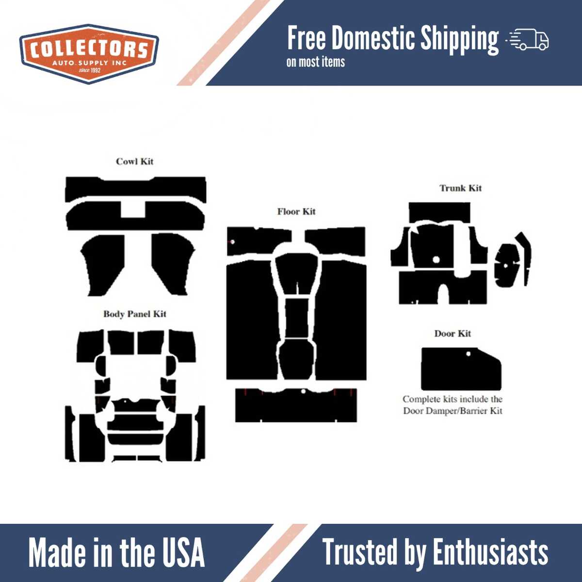 Complete Interior Insulation Kit for 1959 Edsel Corsair Convertible