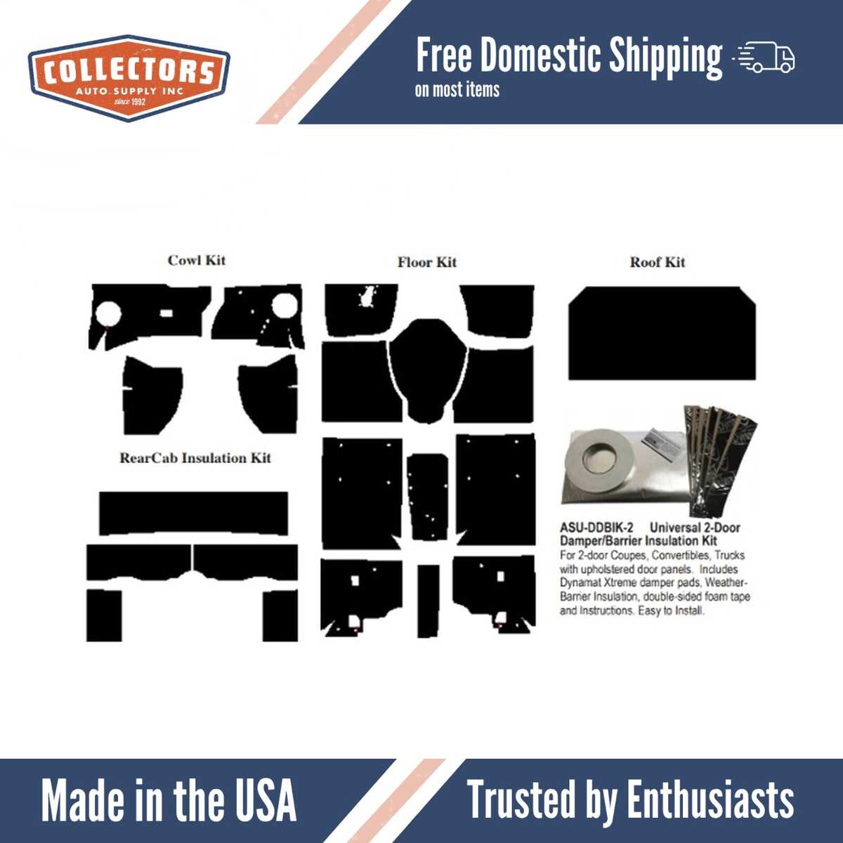 Complete Interior Insulation Kit for 1966 Ford Falcon Ranchero
