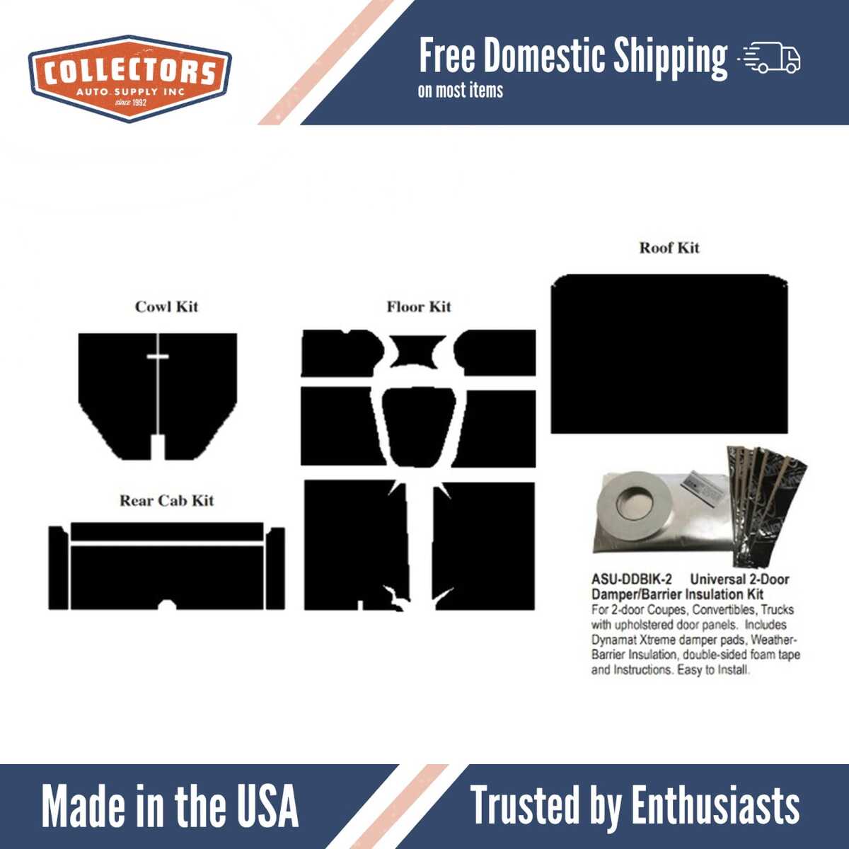 Complete Interior Insulation Kit for 1964-1965 Ford Falcon Ranchero