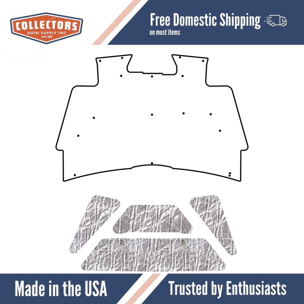 Premium Hood Insulation Pad Heat Shield for Dodge Truck 2002-08 | Ultimate Sound & Heat Insulation, ABS Material, Made in USA