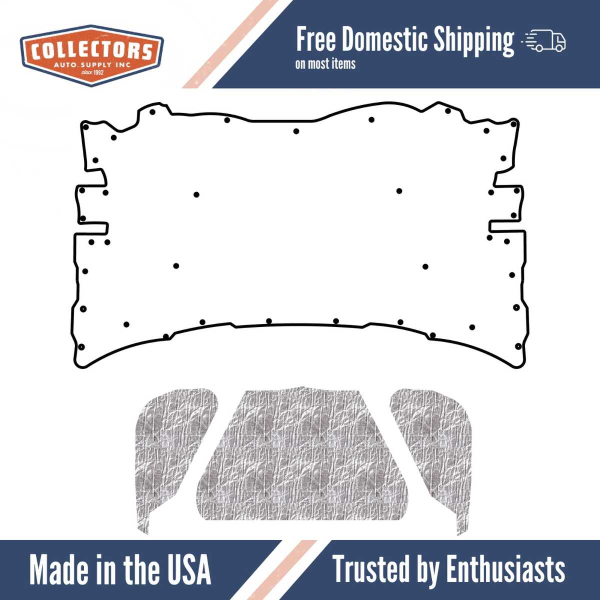 Premium Hood Insulation Pad Heat Shield for Dodge Challenger, Ultimate Sound & Heat Insulation, ABS Material, Made in the USA