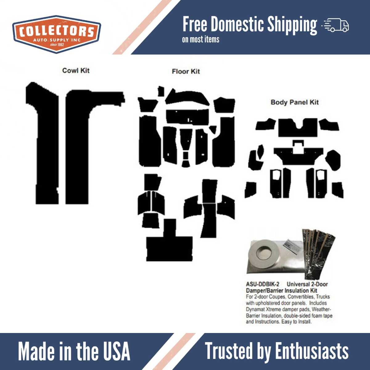 Complete Interior Insulation Kit for 1984-1996 Chevrolet Corvette Convertible