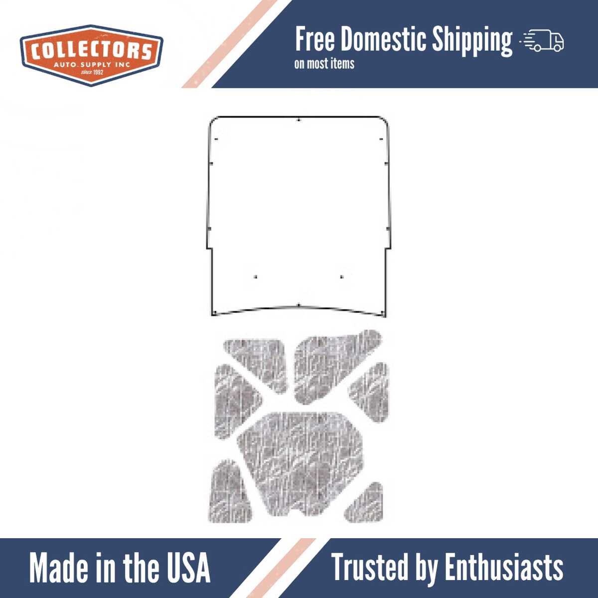 Premium Hood Insulation Pad Heat Shield for Pontiac F-Body - Ultimate Sound & Heat Insulation, ABS Material.