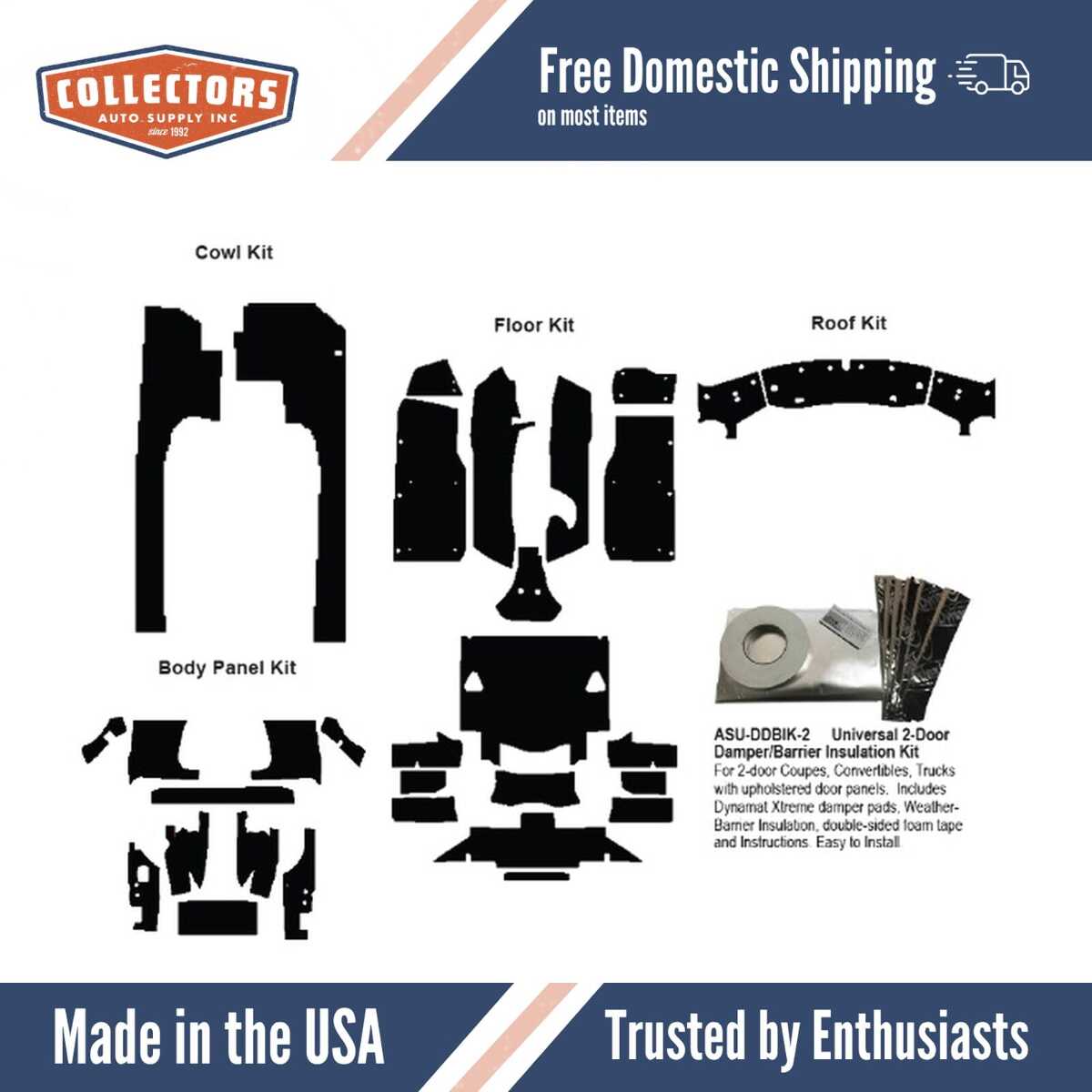 Complete Interior Insulation Kit for 1997-2004 Chevrolet Corvette Coupe