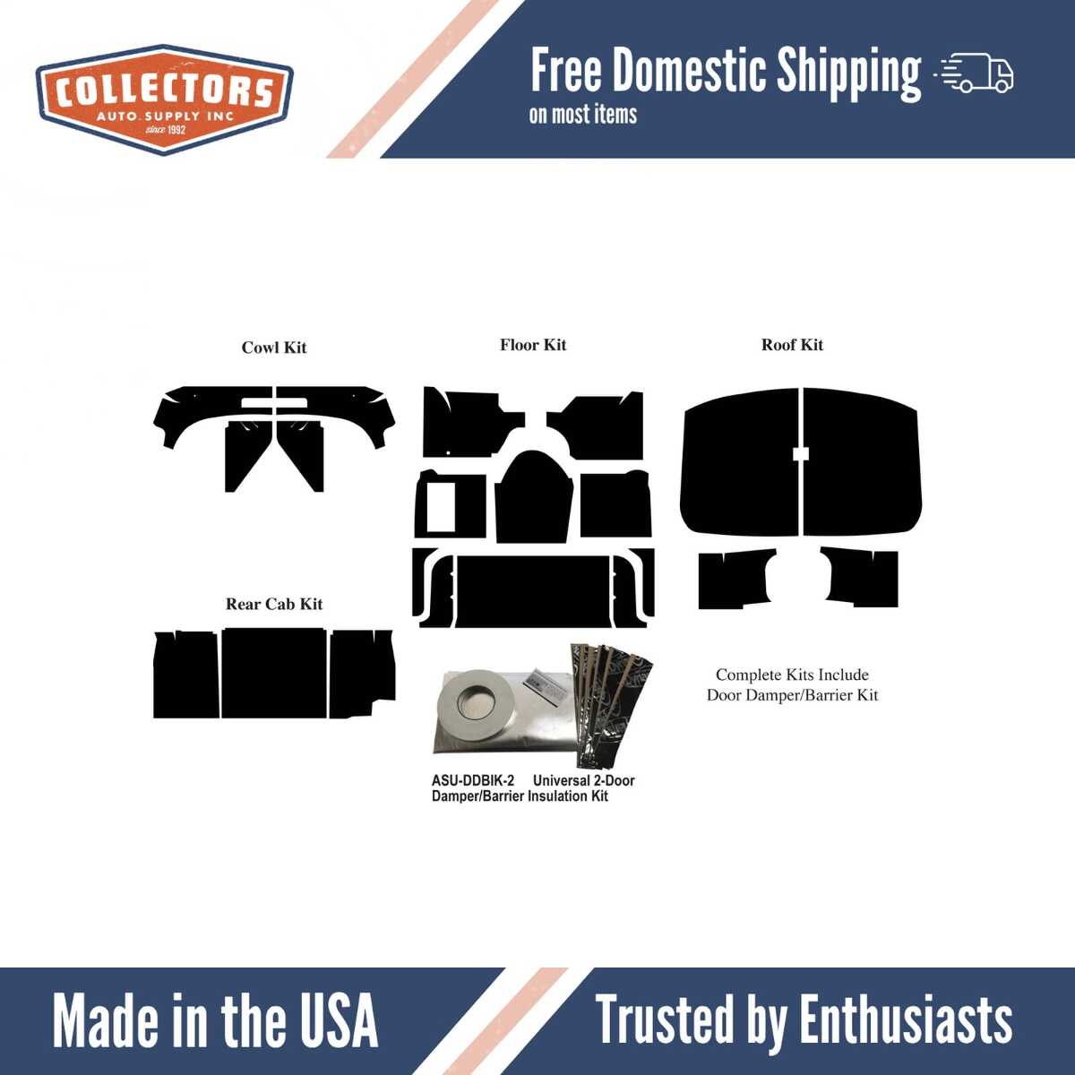 Complete Interior Insulation Kit for 1955-1960 Dodge Truck