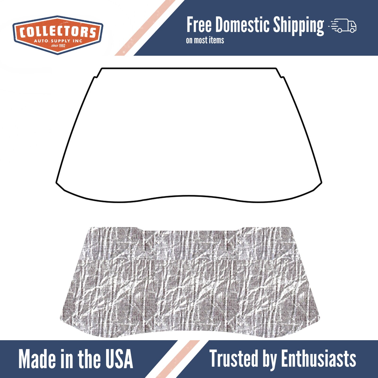 Premium Hood Insulation Pad Heat Shield for Dodge Truck 1957-59 | Ultimate Sound & Heat Insulation, ABS Material