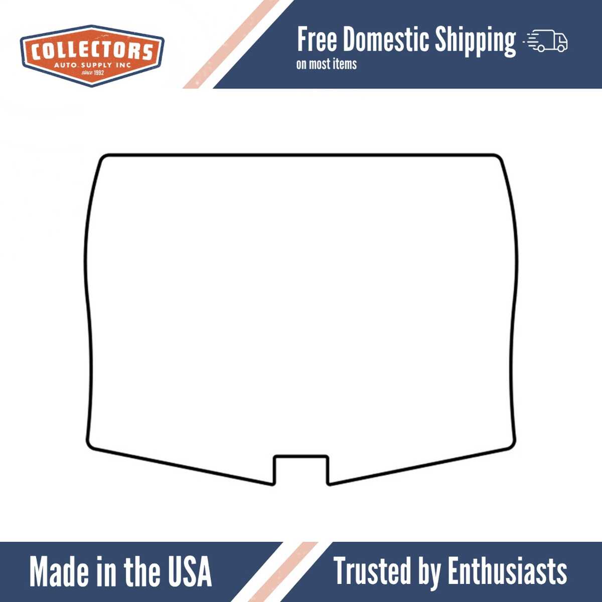 Trunk Floor Mat Cover for Classic Ford Tudor Sedan, Ultra High Definition Rubber, Protects Trunk from Spills, & Debris.