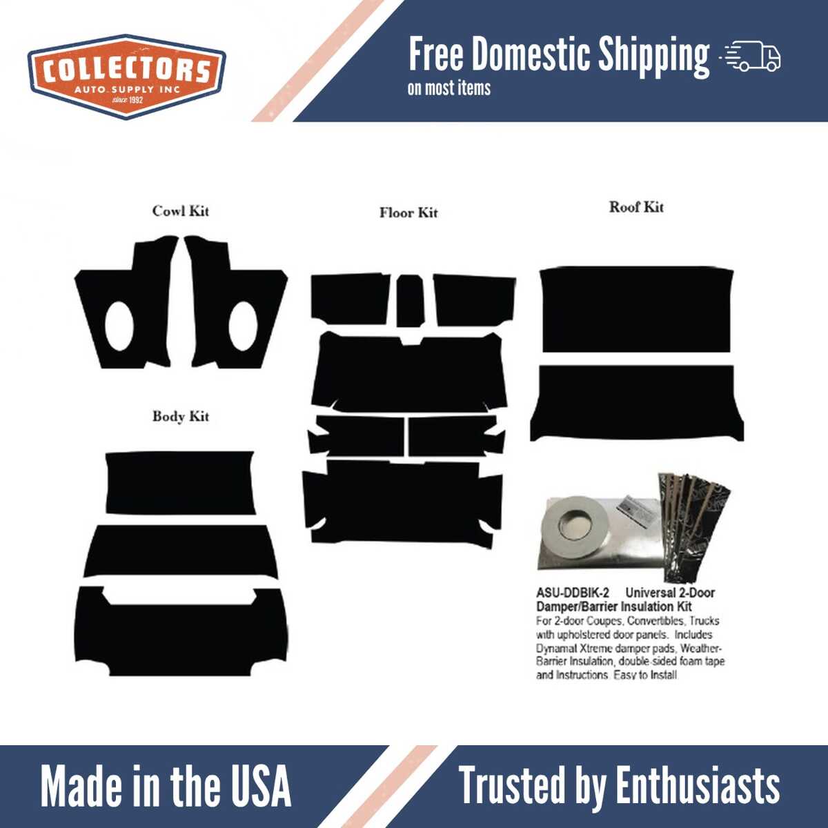 Complete Interior Insulation Kit for 1960-1964 Chevrolet Corvair Coupe