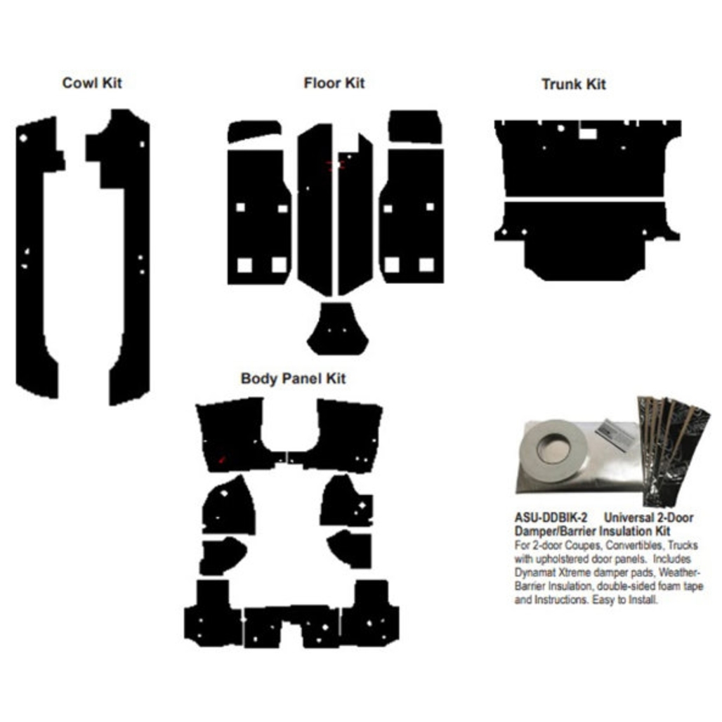 Complete Interior Insulation Kit for 2005-2013 Chevrolet Corvette Coupe