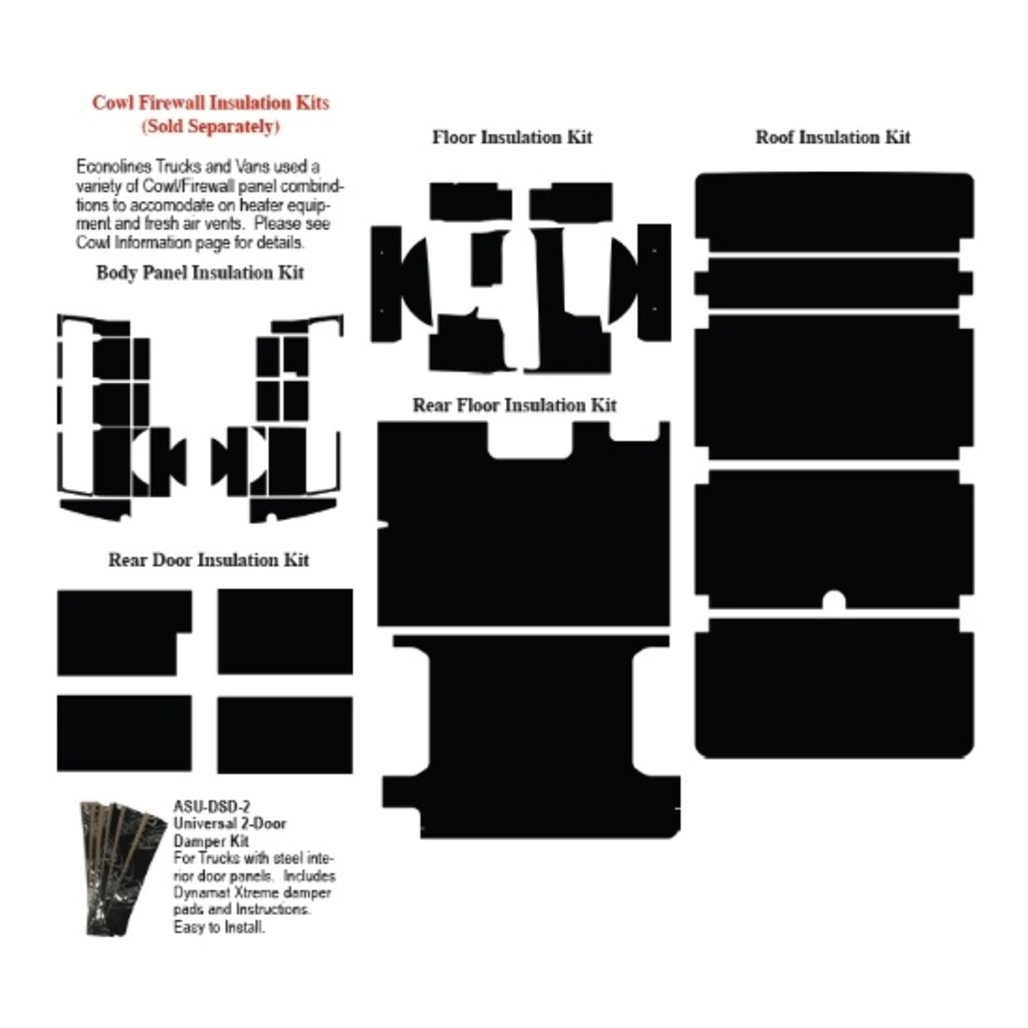 Complete Van Insulation Kit for 1965-1967 Ford Econoline