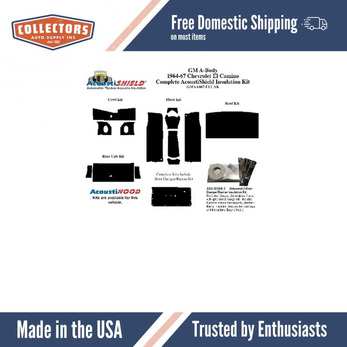 Complete Interior Insulation Kit for 1964-1967 Chevrolet El Camino