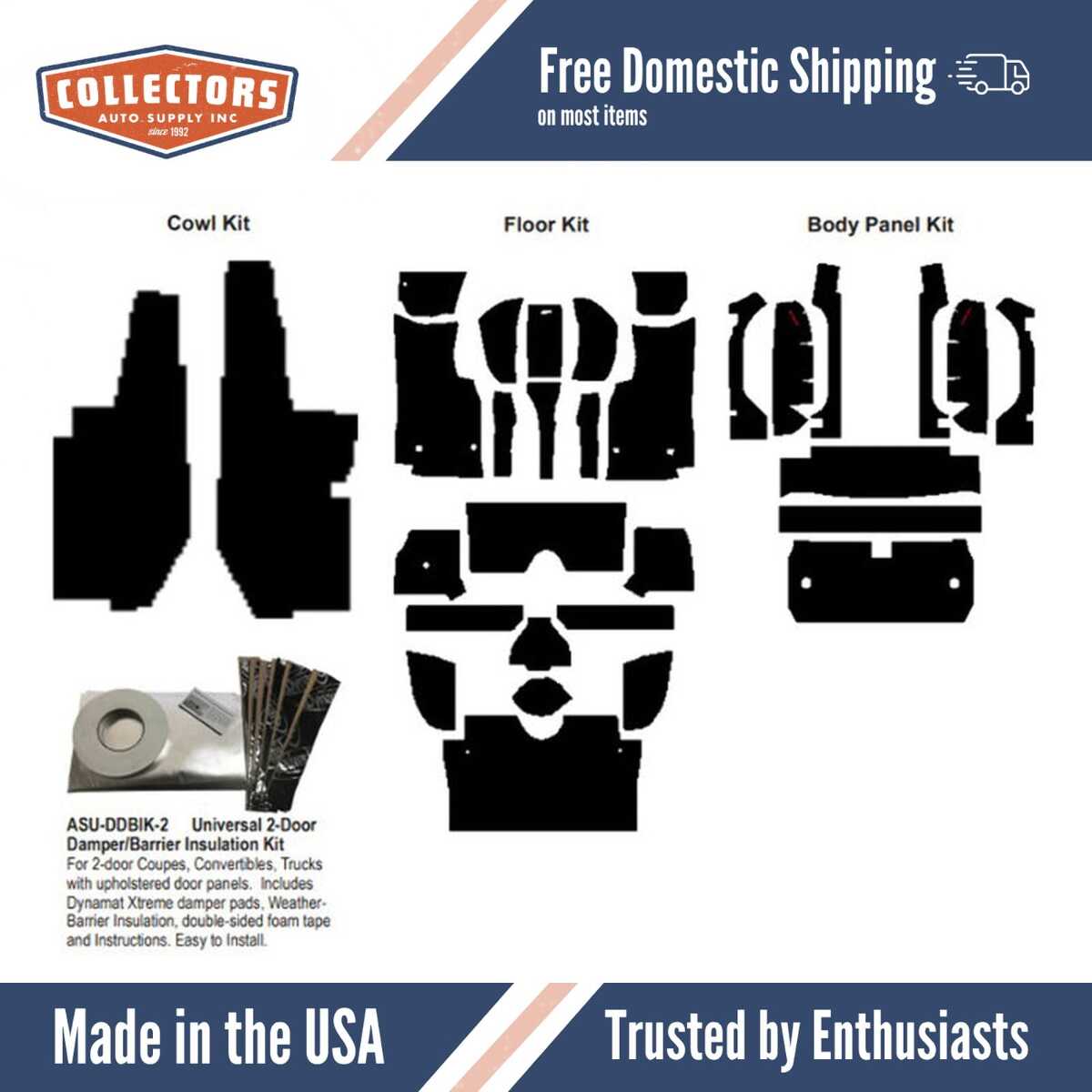 Complete Interior Insulation Kit for 1963-1967 Chevrolet Corvette Convertible