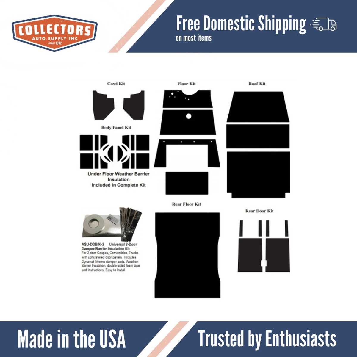 Complete Van Insulation Kit for 1930-1931 Ford Model A