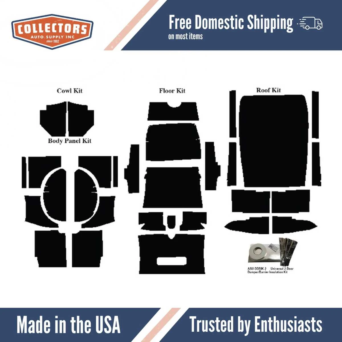 Complete Interior Insulation Kit for 1930-1931 Ford Model A Victoria