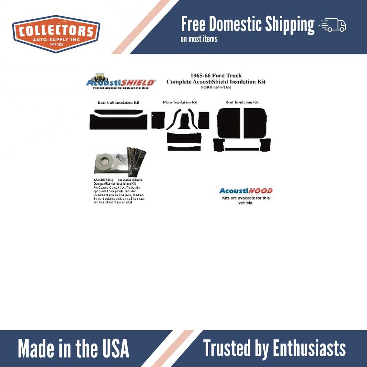 Complete Interior Insulation Kit for 1965-1966 Ford Truck