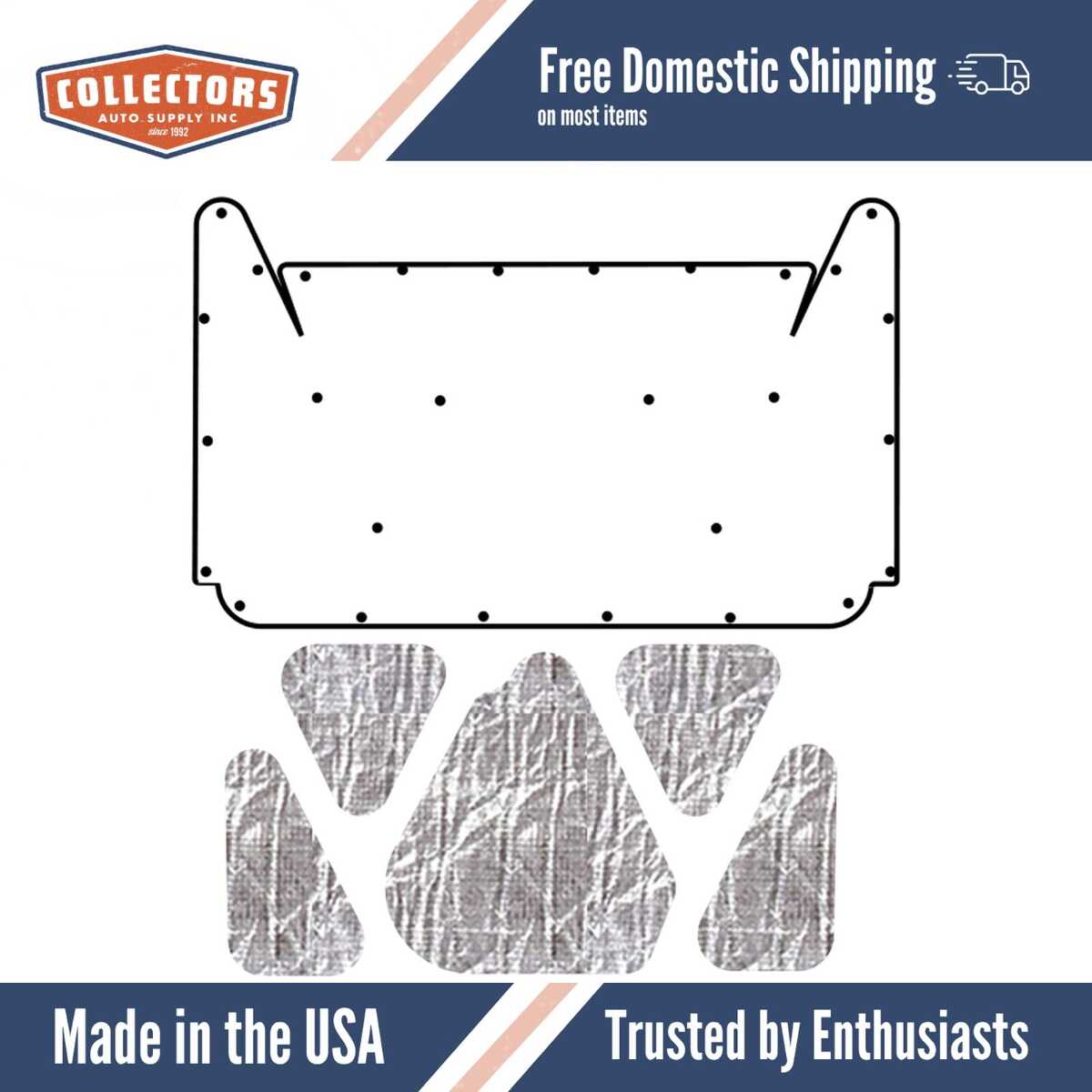 Premium Heat Shield Hood Insulation Pad for 1967 Plymouth GTX - Reduce Engine Noise & Heat, ABS Material, Easy Installation