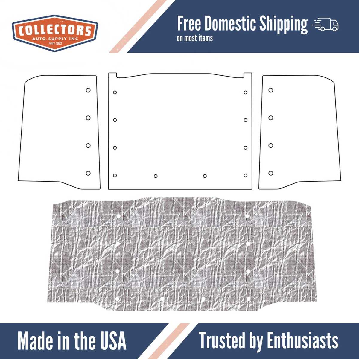 Premium Hood Insulation Pad Heat Shield for Dodge Truck 1961-71 | Ultimate Sound & Heat Insulation, ABS Material