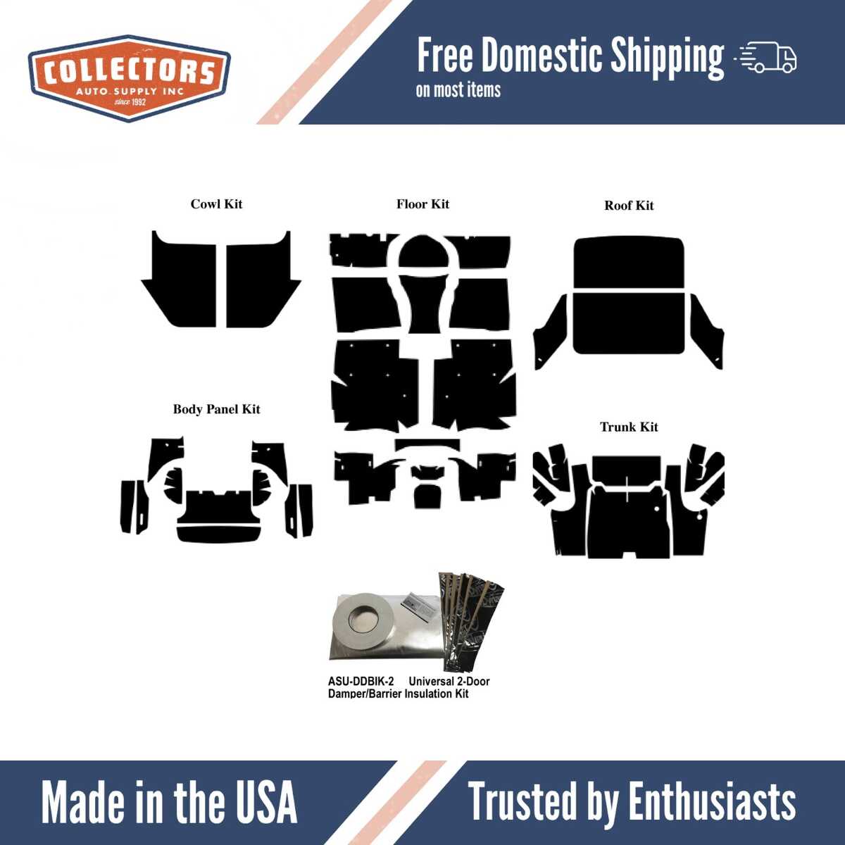 Complete Interior Insulation Kit for 1970-1974 Mopar E-Body Coupe