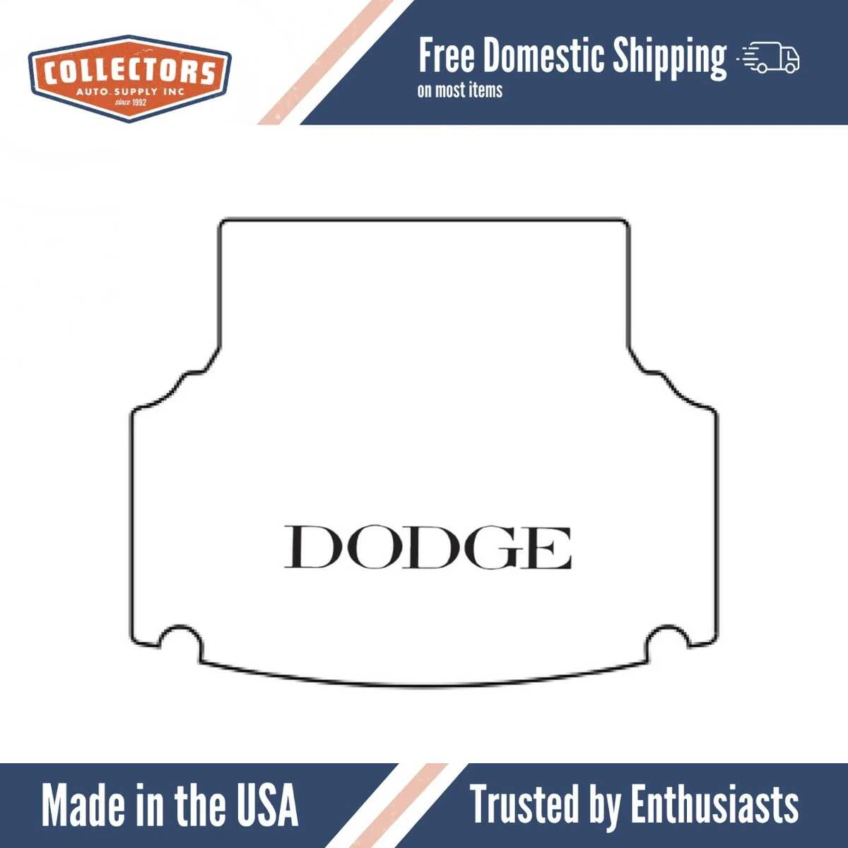 1955-56 Dodge Station Wagon Trunk Rubber Floor Mat Cover, High Definition Rubber, Protects Trunk from Spills, & Debris