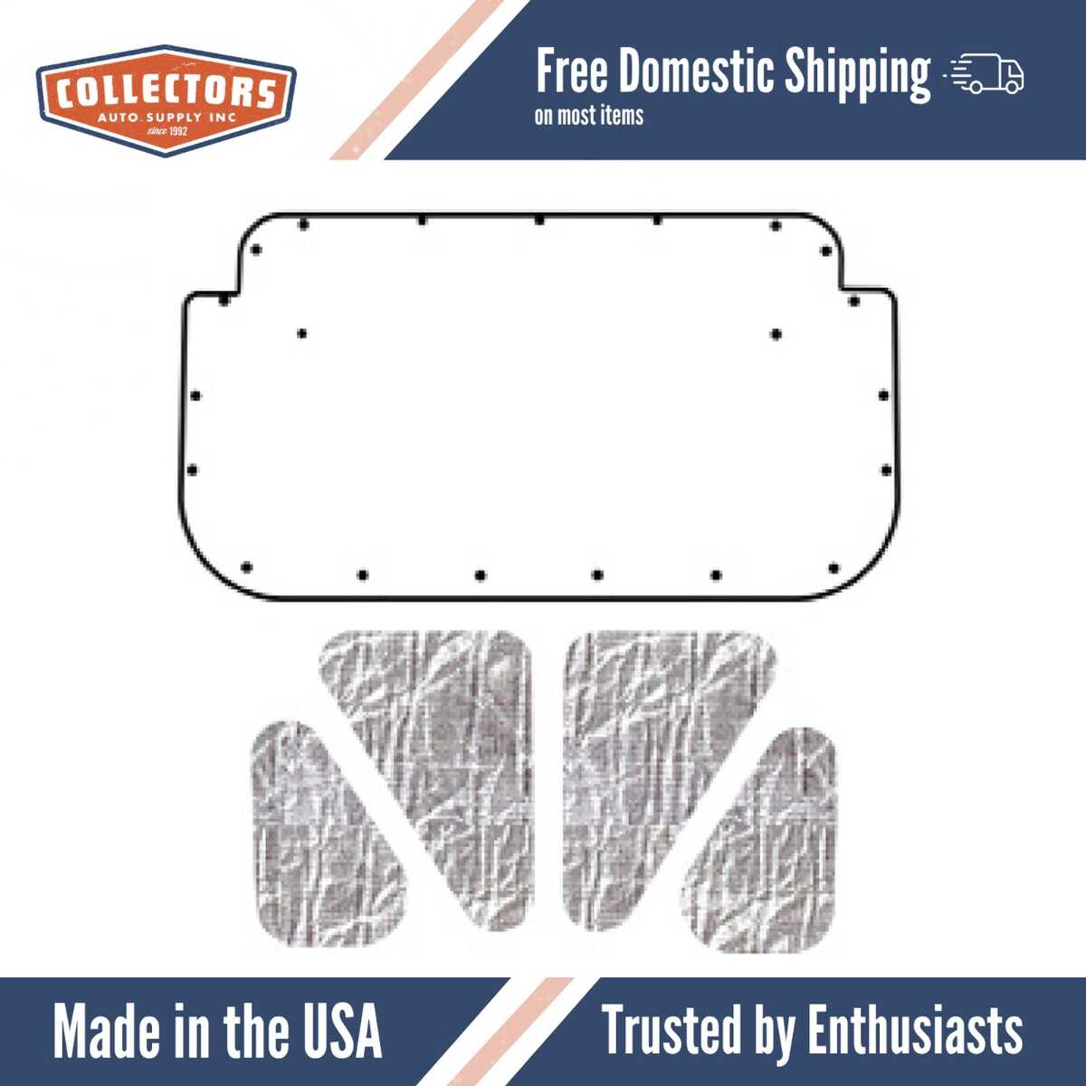 Premium Hood Insulation Pad Heat Shield for 1965-66 Dodge Dart, AcoustiShield & ABS Materials, Ultimate Sound & Heat