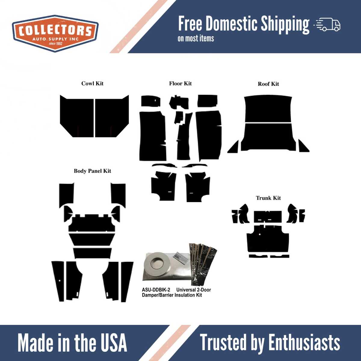 Complete Interior Insulation Kit for 1968-1970 Mopar B-Body Coupe