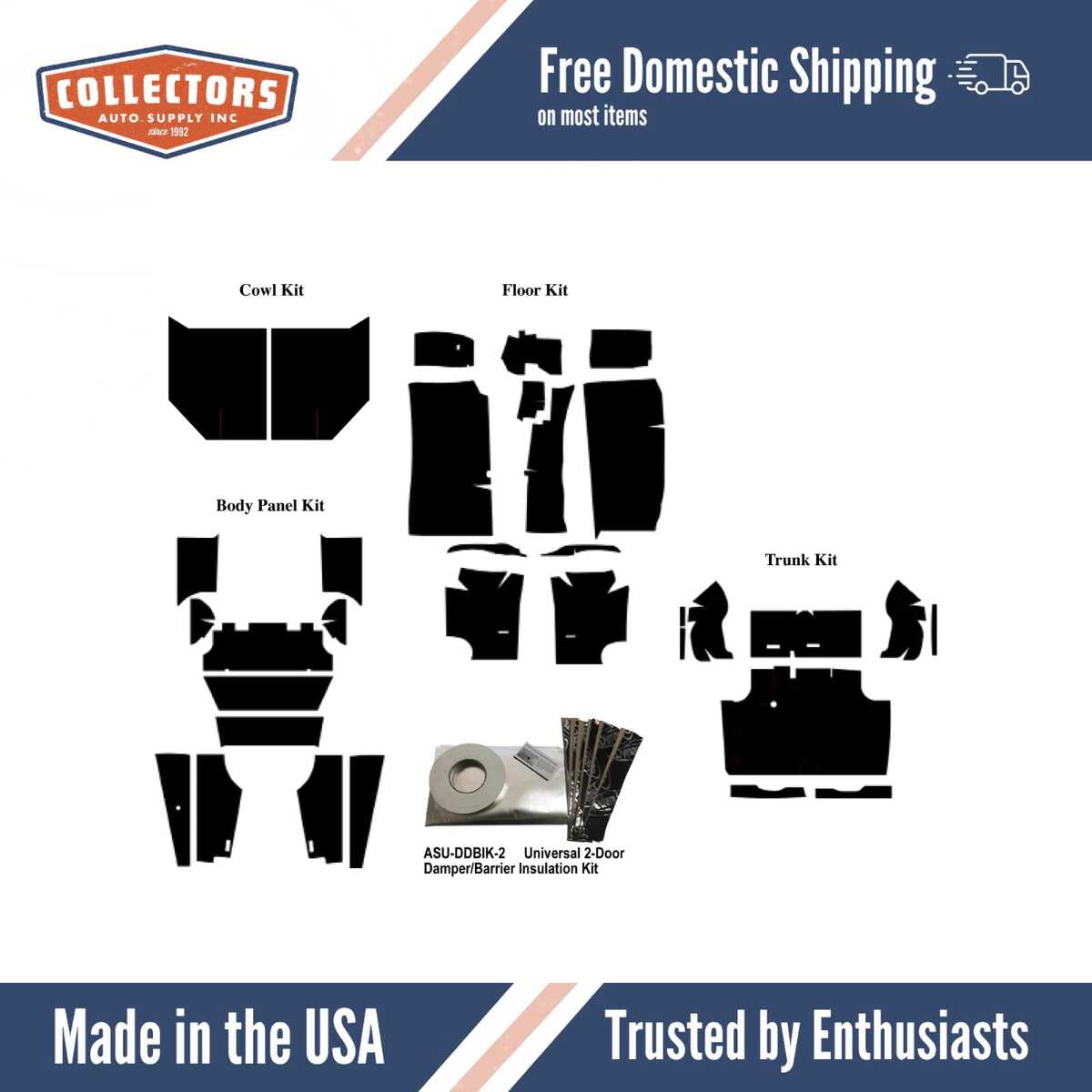 Complete Interior Insulation Kit for 1968-1970 Mopar B-Body Convertible