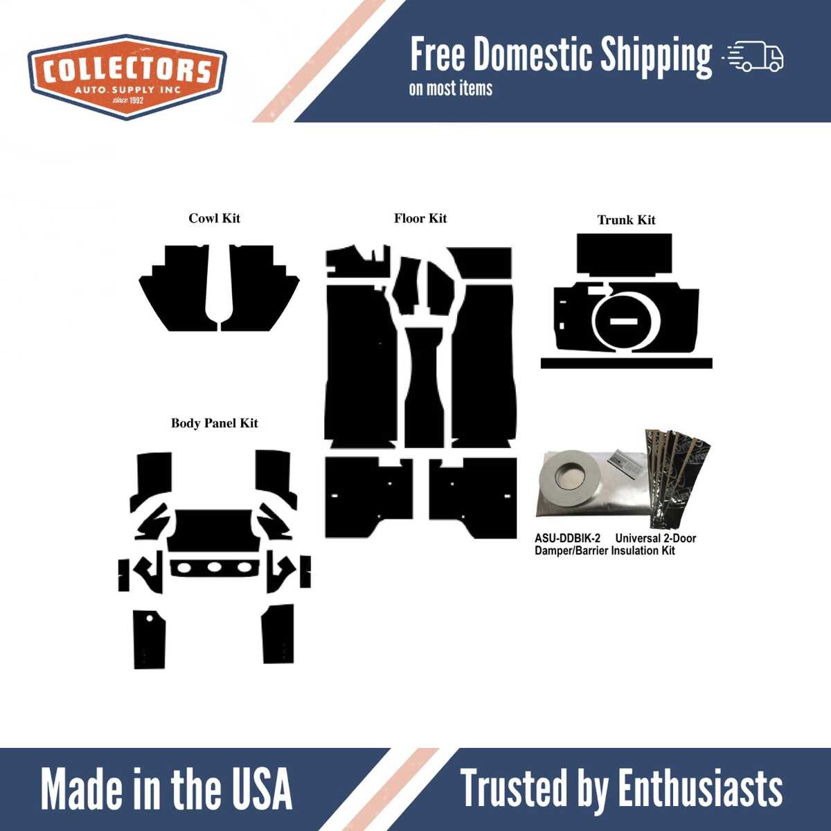 Complete Interior Insulation Kit for 1963-1966 Mopar A-Body Convertible