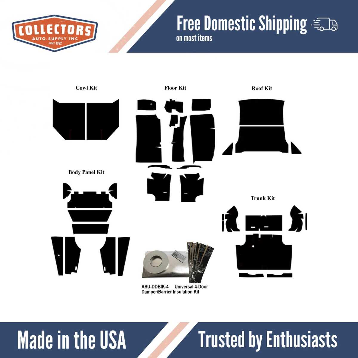 Complete Interior Insulation Kit for 1968-1970 Mopar B-Body Sedan