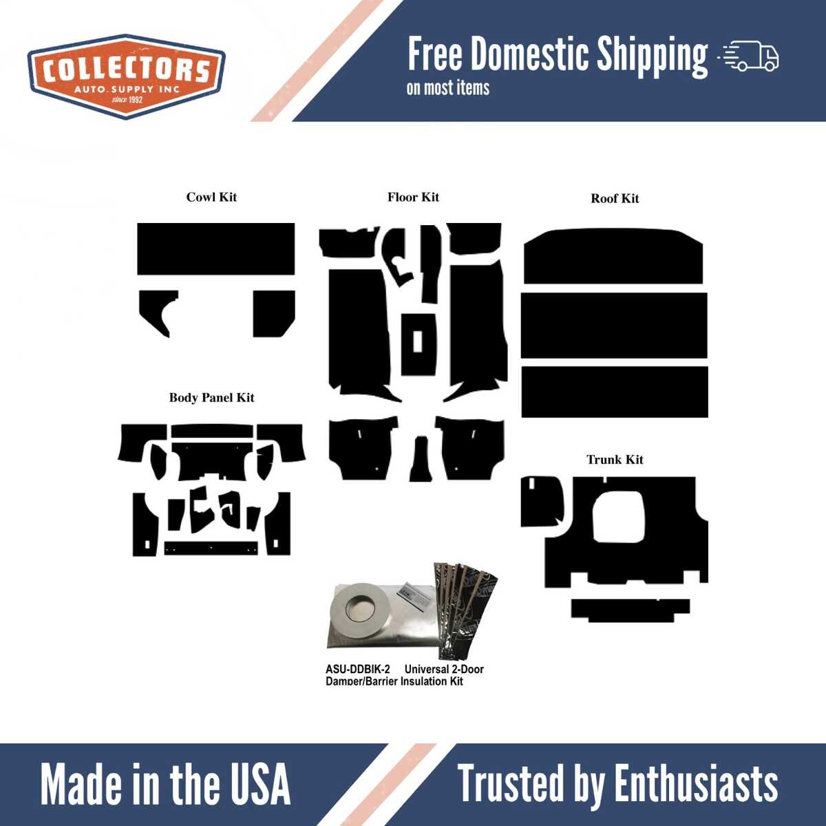 Complete Interior Insulation Kit for 1971-1974 Mopar B-Body Coupe