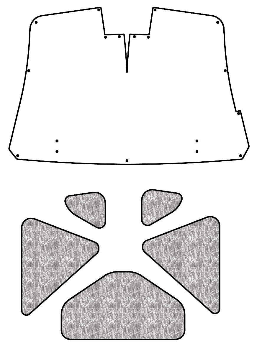 Trunk Floor Mat/Cover for 1949-1951 Mercury Car [QRS-MERC 4951-CUTC]