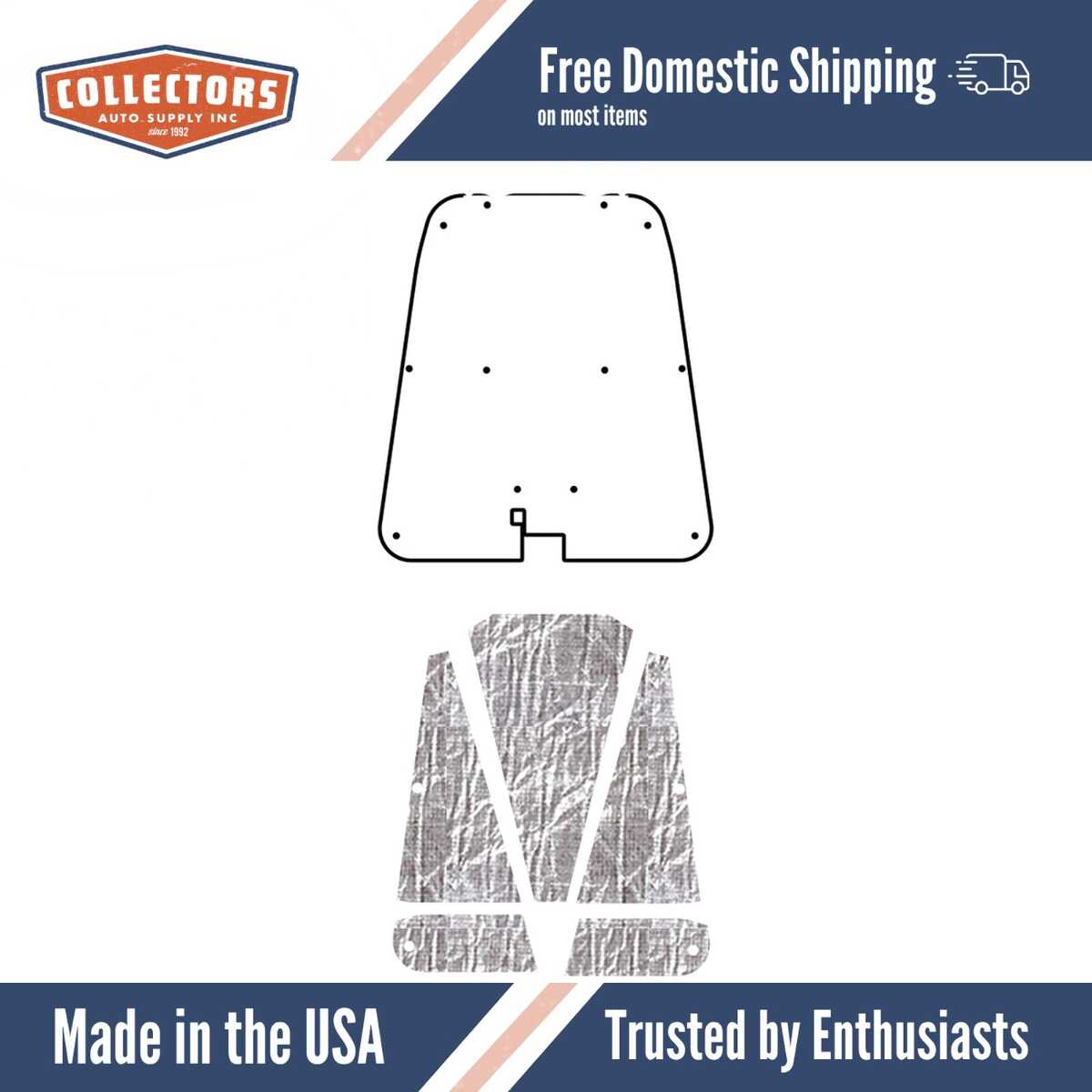 Hood Insulation Pad Heat Shield for Austin Healey AcoustiHood - Ultimate Sound & Heat Insulation Premium Quality ABS Material